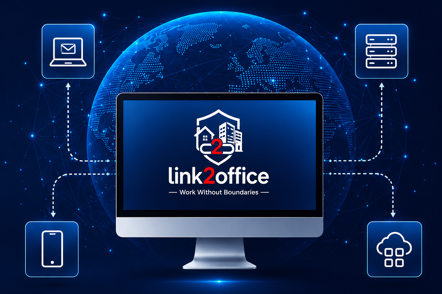 Link2Office Network Globe Mesh